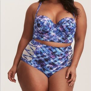 Torrid high waisted galaxy bikini bottom